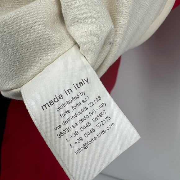 Forte_Forte Red Wool‎ Winter Overcoat Button Front Detachable Sleeves - Picture 12 of 15